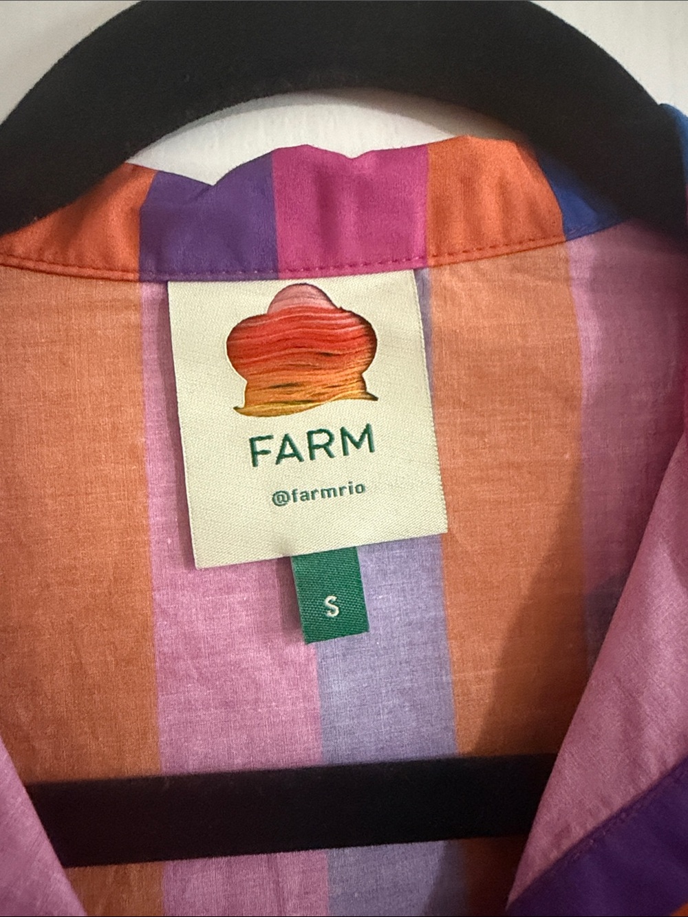 FARM Rio Bold Multicolor Chevron Midi Dress - Pink, Purple, Orange, Green, Blue - Picture 2 of 3